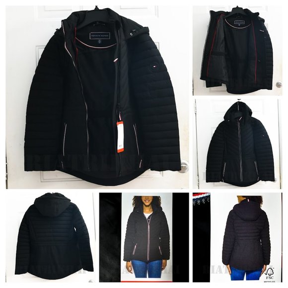 NWt Black ‎ Ladies' Stretch Jacket Tommy Hilfiger - Picture 1 of 8